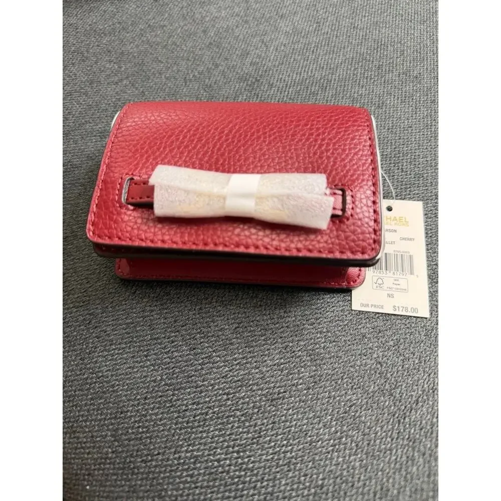 Women's Michael Kors Wallet One Size Red Gold